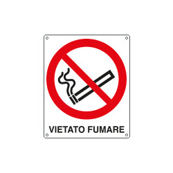 Cartello divieto vietato fumare EN ISO 7010