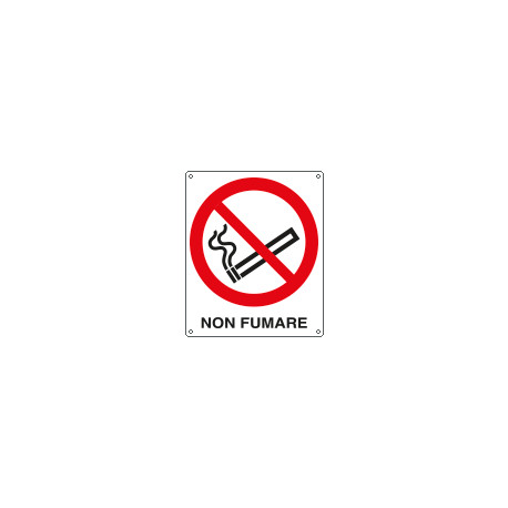 Cartello divieto non fumare EN ISO 7010