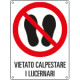 Cartello divieto calpestare i lucernari EN ISO 7010