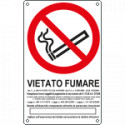 Cartello divieto fumare L. 311 30/12/04+euro EN ISO 7010
