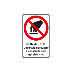 Etichetta adesiva non aprire l'apertura quadro. . . EN ISO 7010