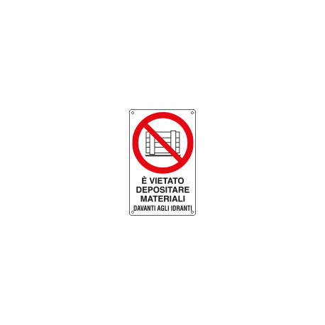 Etichetta vietato depositare materiali davanti idranti EN ISO 7010