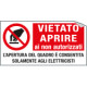 Etichetta autoadesiva VIETATO APRIRE ai non autorizzati EN ISO 7010