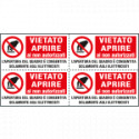 Etichetta autoadesiva VIETATO APRIRE ai non autorizzati EN ISO 7010