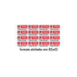 Etichetta autoadesiva VIETATO APRIRE ai non autorizzati EN ISO 7010