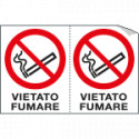 Foglio n. 2 etichette adesive Vietato fumare EN ISO 7010
