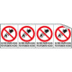 Foglio n. 4 etichette adesive qui non usar. acqua EN ISO 7010