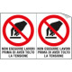 Foglio n. 2 etichette adesive non eseguire lavori EN ISO 7010