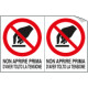 Foglio n. 2 etichette adesive non aprire prima. . EN ISO 7010