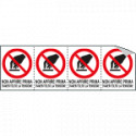 Foglio n. 4 etichette adesive non aprire prima. . EN ISO 7010