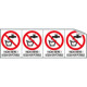 Foglio n. 4 etichette adesive non bere! Acqua EN ISO 7010