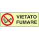 Cartello PVC rigido luminescente DIN vietato fumare EN ISO 7010