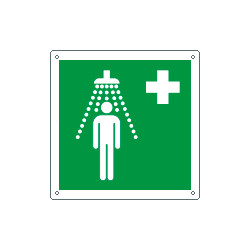Cartello emergenza doccia di emergenza solo simbolo EN ISO 7010