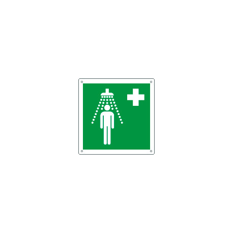 Cartello emergenza doccia di emergenza solo simbolo EN ISO 7010