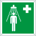 Cartello emergenza doccia di emergenza solo simbolo EN ISO 7010