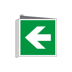 Cartello bifacciale solo simbolo freccia dx/sx EN ISO 7010
