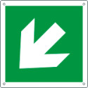 Etichetta autoadesiva simbolo freccia diagonale EN ISO 7010