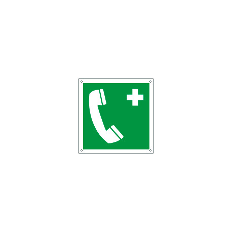 Cartello telefono di emergenza solo simbolo EN ISO 7010