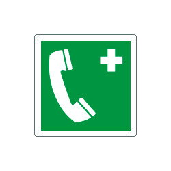 Etichetta telefono di emergenza solo simbolo EN ISO 7010