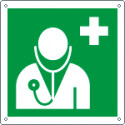 Cartello emergenza dottore solo simbolo EN ISO 7010