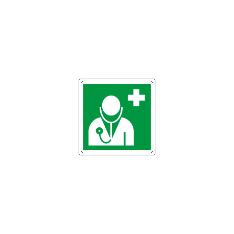 Cartello emergenza dottore solo simbolo EN ISO 7010