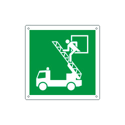 Cartello emergenza finestra recupero salvat. . solo simbolo EN ISO 7010