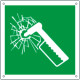 Cartello emergenza martelletto di emergenza solo simbolo EN ISO 7010