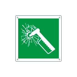 Cartello emergenza martelletto di emergenza solo simbolo EN ISO 7010