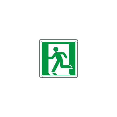 Cartello emergenza uscita di emergenza a sn solo simbolo EN ISO 7010