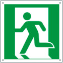 Etichetta emergenza uscita di emergenza a sn solo simbolo EN ISO 7010