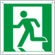 Cartello emergenza uscita di emergenza a sn solo simbolo EN ISO 7010