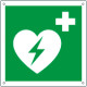 Etichetta autoadesiva solo simbolo defibrillatore EN ISO 7010