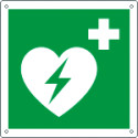 Cartello defibrillatore di emergenza solo simbolo EN ISO 7010