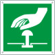 Cartello solo simbolo pulsante emergenza EN ISO 7010