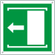 Cartello emergenza porta scorrevole apertura sinistra EN ISO 7010 E033