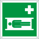 Cartello emergenza barella di emergenza EN ISO 7010