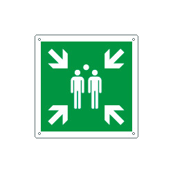 Cartello emergenza punto di raccolta solo simbolo EN ISO 7010