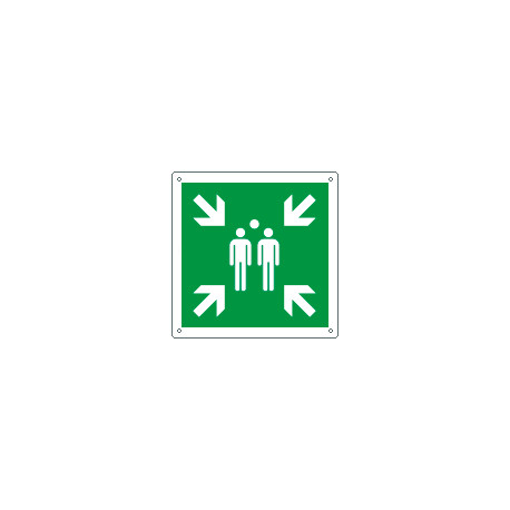 Cartello emergenza punto di raccolta solo simbolo EN ISO 7010