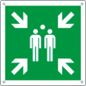 Cartello emergenza punto di raccolta solo simbolo EN ISO 7010