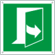 Cartello sicurezza tirare verso destra per aprire EN ISO 7010 E058