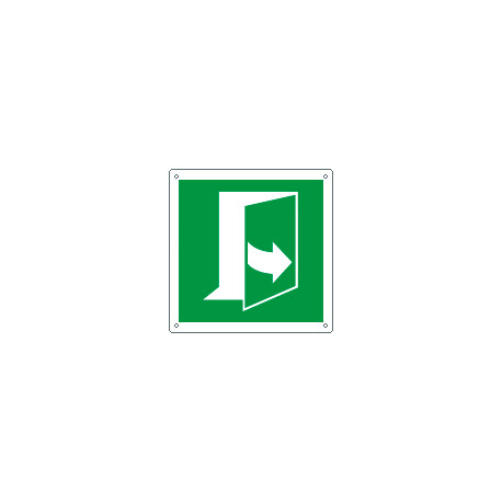 Cartello sicurezza tirare verso destra per aprire EN ISO 7010 E058