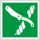 Cartello sicurezza coltello per zattera di salvataggio EN ISO 7010
