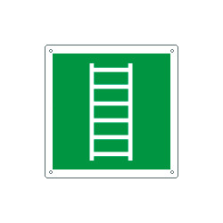 Cartello sicurezza scala di evacuazione EN ISO 7010 E059