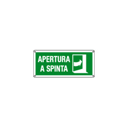 Cartello apertura a spinta freccia a destra