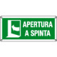 Cartello apertura a spinta freccia a sinistra