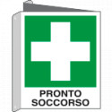 Cartello bifacciale pronto soccorso EN ISO 7010.