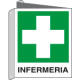 Cartello bifacciale Infermeria EN ISO 7010