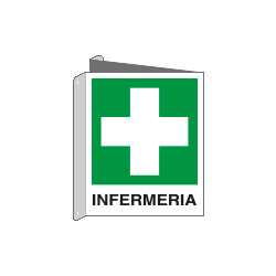 Cartello bifacciale Infermeria EN ISO 7010