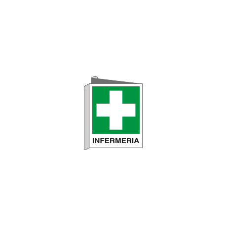 Cartello bifacciale Infermeria EN ISO 7010