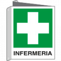 Cartello bifacciale Infermeria EN ISO 7010